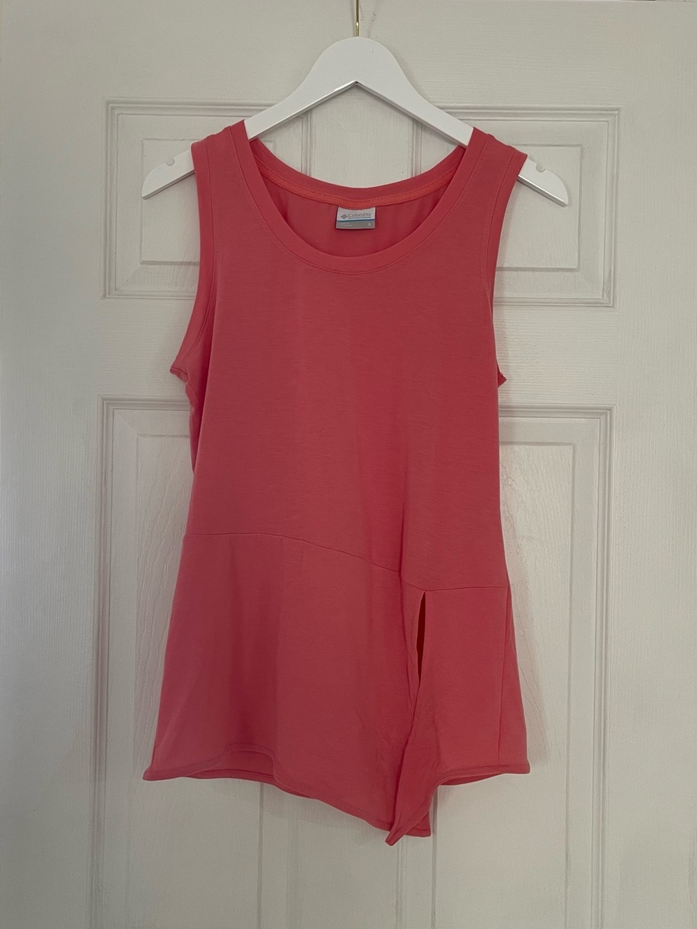 Columbia Coral Pink Sleeveless Tank with Side Slit
